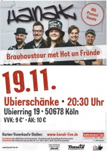 "Hanak" - Mitsingkonzert „Brauhaustour met Hoot“