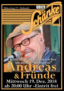 "Kölsche Weihnachtsleedcher un anders “Kulturgut” Andreas Münzel un Fründe op de Bühn